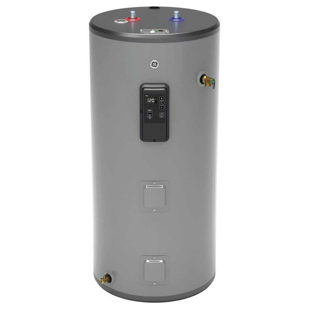 GE Appliances - Smart 50 Gallon Short Electric Water Heater - Gray