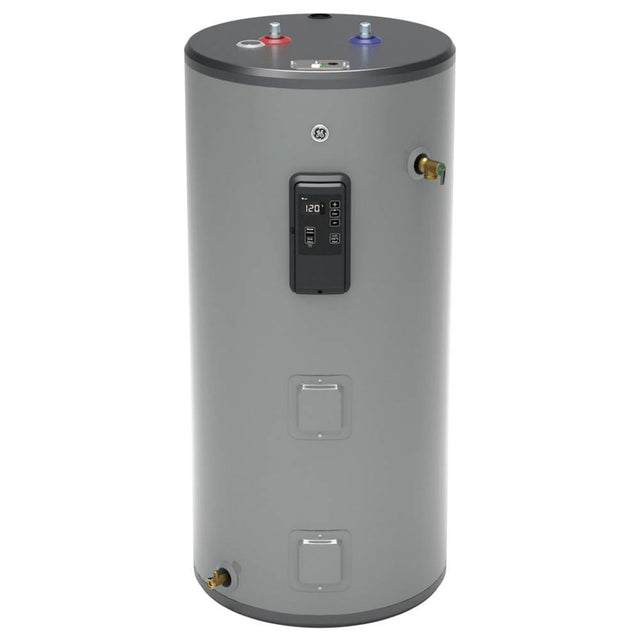 GE Appliances - Smart 50 Gallon Short Electric Water Heater - Gray