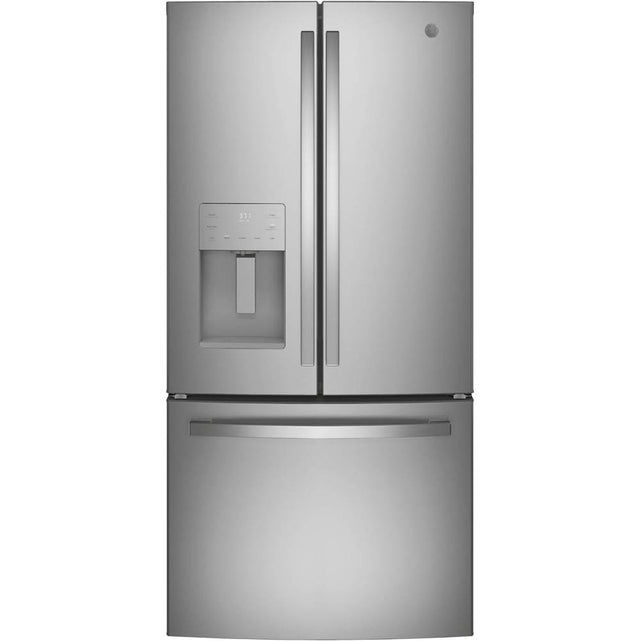 GE Appliances - ENERGY STAR 23.6 Cu. Ft. French-Door Refrigerator - Stainless Steel