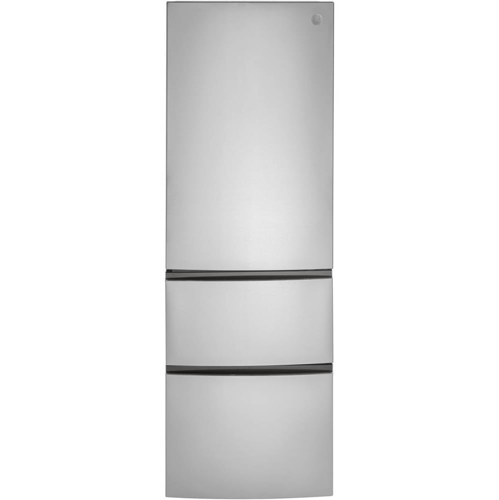 GE Appliances - 11.9 Cu. Ft. Bottom-Freezer Refrigerator - Stainless Steel
