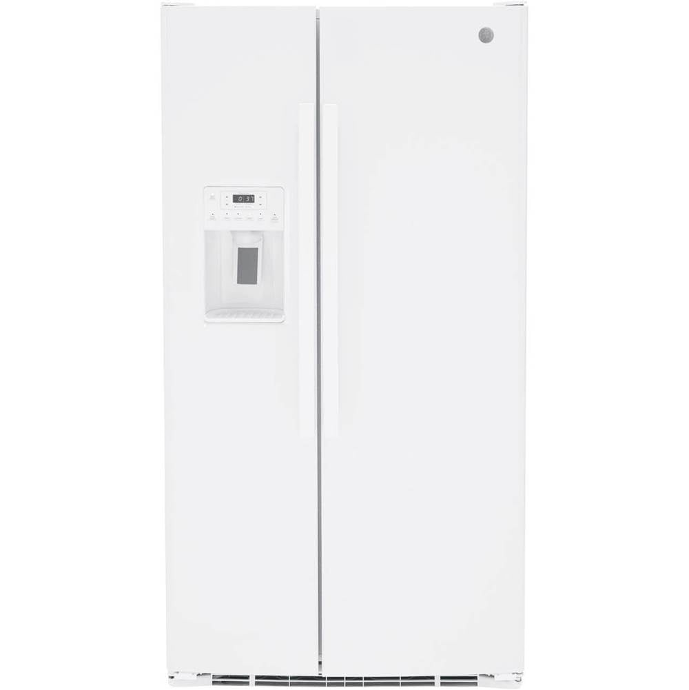 GE Appliances - ENERGY STAR 25.3 Cu. Ft. Side-By-Side Refrigerator - White
