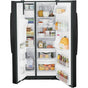 GE Appliances - 23.0 Cu. Ft. Side-By-Side Refrigerator - Black