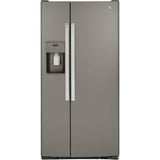 GE Appliances - 23.0 Cu. Ft. Side-By-Side Refrigerator - Slate