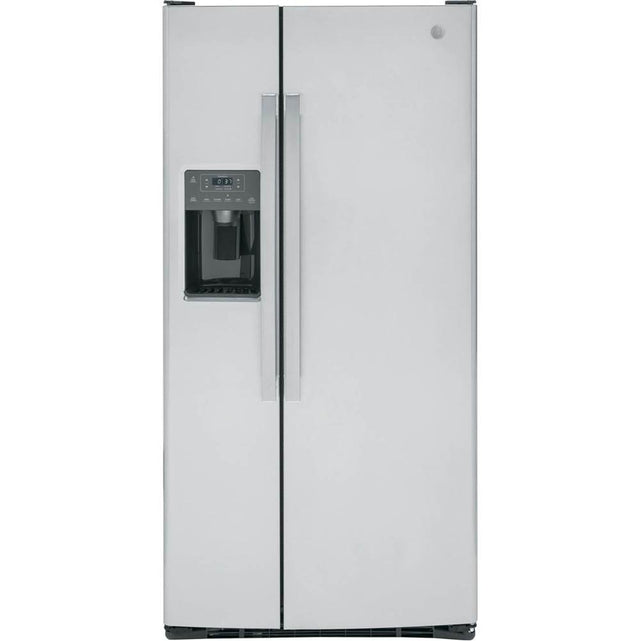 GE Appliances - 23.0 Cu. Ft. Side-By-Side Refrigerator - Stainless Steel