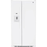 GE Appliances - 25.3 Cu. Ft. Side-By-Side Refrigerator - White