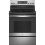 GE Appliances - 30'' Free-Standing Electric Convection Ranwith No Preheat Air Fry - Stainless Steel