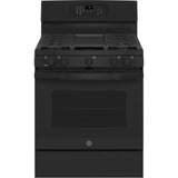 GE Appliances - 30'' Free-Standing Gas Convection Range with No Preheat Air Fry - Black