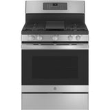 GE Appliances - 30'' Free-Standing Gas Convection Range with No Preheat Air Fry - Stainless Steel
