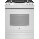 GE Appliances - 30'' Slide-In Front-Control Convection Gas Range with No Preheat Air Fry - White