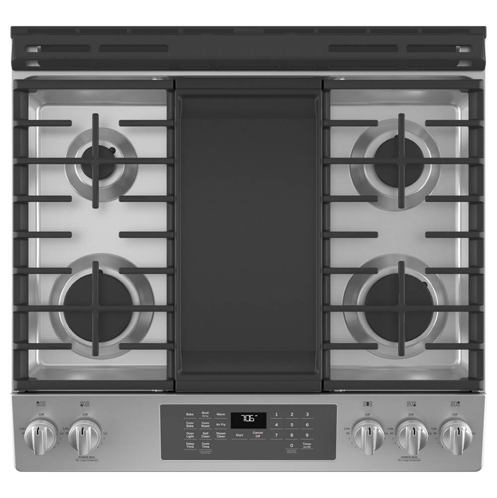 30'' Slide-In Front-Control Convection Gas Range with No Preheat Air Fry