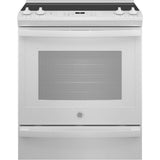 GE Appliances - 30'' Slide-In Electric Convection Ranwith No Preheat Air Fry - White