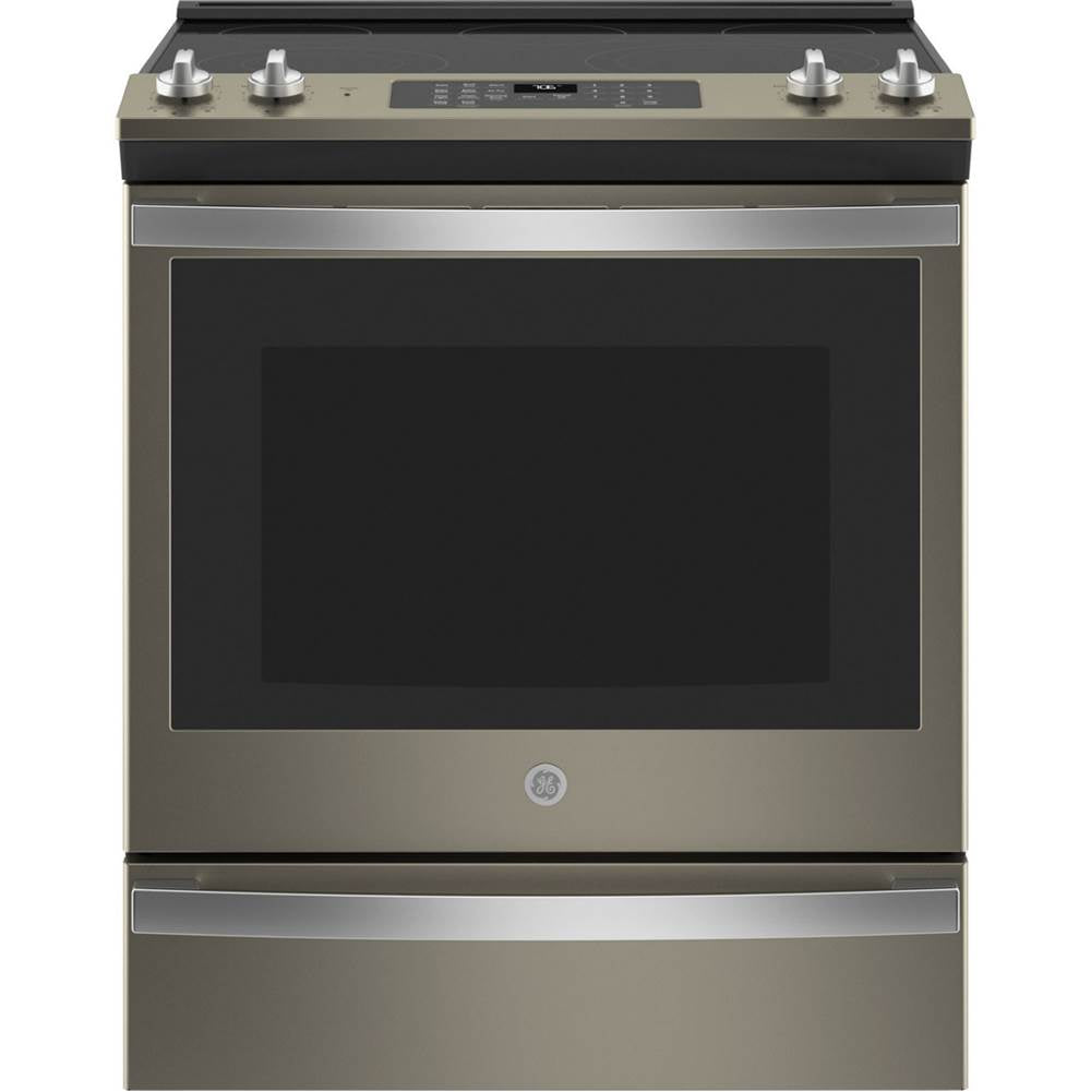 GE Appliances - 30'' Slide-In Electric Convection Ranwith No Preheat Air Fry - Slate