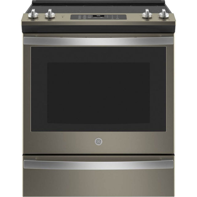 GE Appliances - 30'' Slide-In Electric Convection Ranwith No Preheat Air Fry - Slate