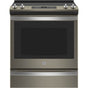 GE Appliances - 30'' Slide-In Electric Convection Ranwith No Preheat Air Fry - Slate