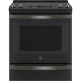 GE Appliances - 30'' Slide-In Electric Convection Ranwith No Preheat Air Fry - Black Slate
