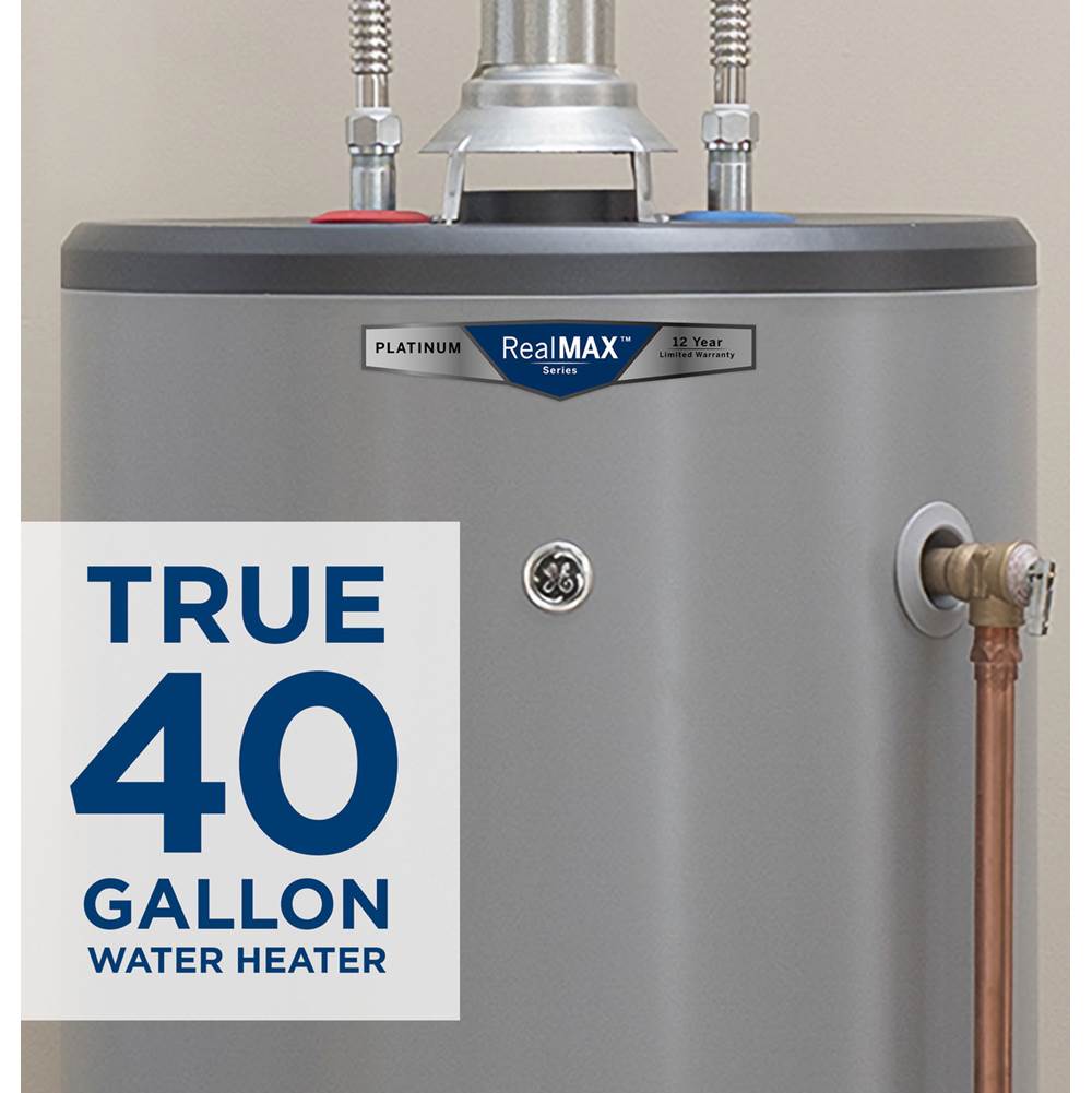 RealMAX Platinum 40-Gallon Tall Natural Gas Atmospheric Water Heater