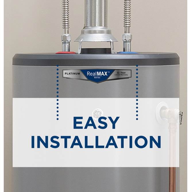 RealMAX Platinum 40-Gallon Tall Natural Gas Atmospheric Water Heater