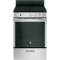 GE Appliances - GE 24'' Free-Standing/Slide-in Front Control Range with Steam Clean and Large Window - Stainless Steel
