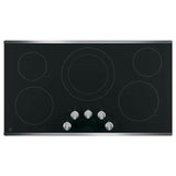 GE Appliances - GE 36'' Built-In Knob Control Electric Cooktop - Stainless Steel