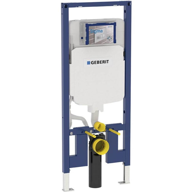 Geberit - Geberit Duofix element for wall-hung WC, 120 cm, with Sigma concealed cistern 8 cm, for wood frame wall, 4.8 / 3 liters