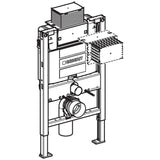 Geberit Duofix element for wall-hung WC, 82 cm, with Omega concealed cistern 12 cm, 6 / 3 liters