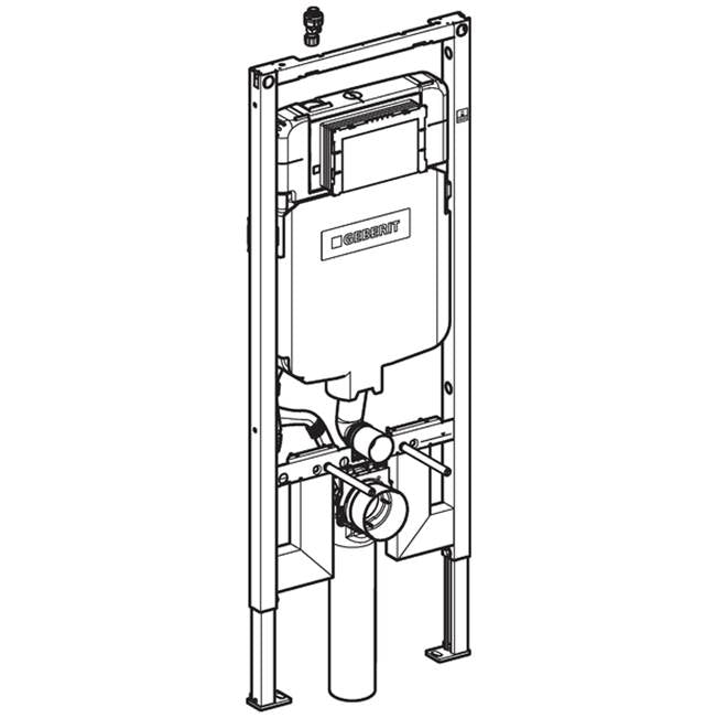 Geberit Duofix element for wall-hung WC, 120 cm, with Sigma concealed cistern 8 cm, for wood frame wall