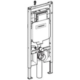 Geberit Duofix element for wall-hung WC, 120 cm, with Sigma concealed cistern 8 cm, for wood frame wall