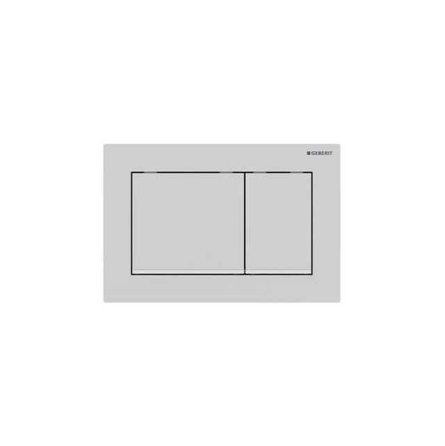 Geberit - Omega30 Actuator Plate For Dual Flush White Matte Coated, Easy- To-Clean Coated, White - White Matte With White