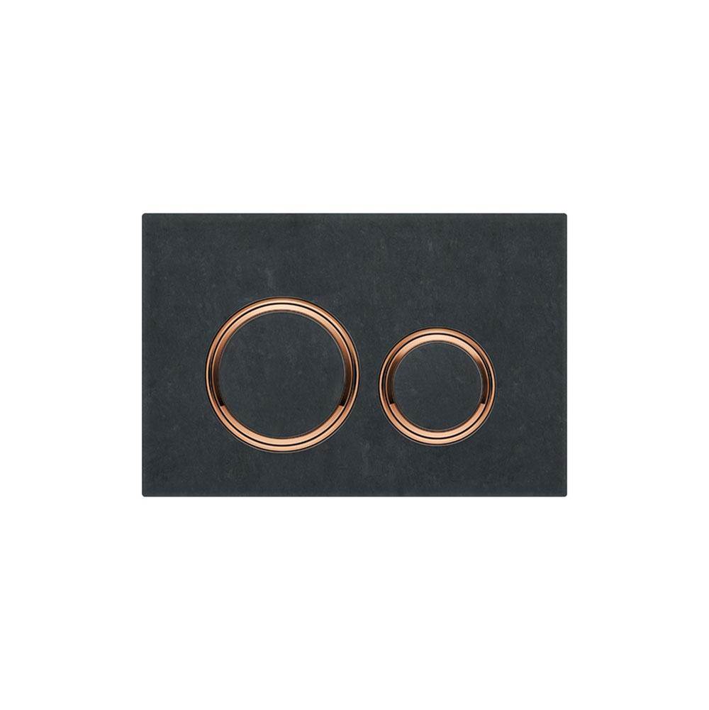 Geberit - Geberit actuator plate Sigma21 for dual flush, metal colour red gold: red gold, Mustang slate - Red Gold, Cover Mustang Slate