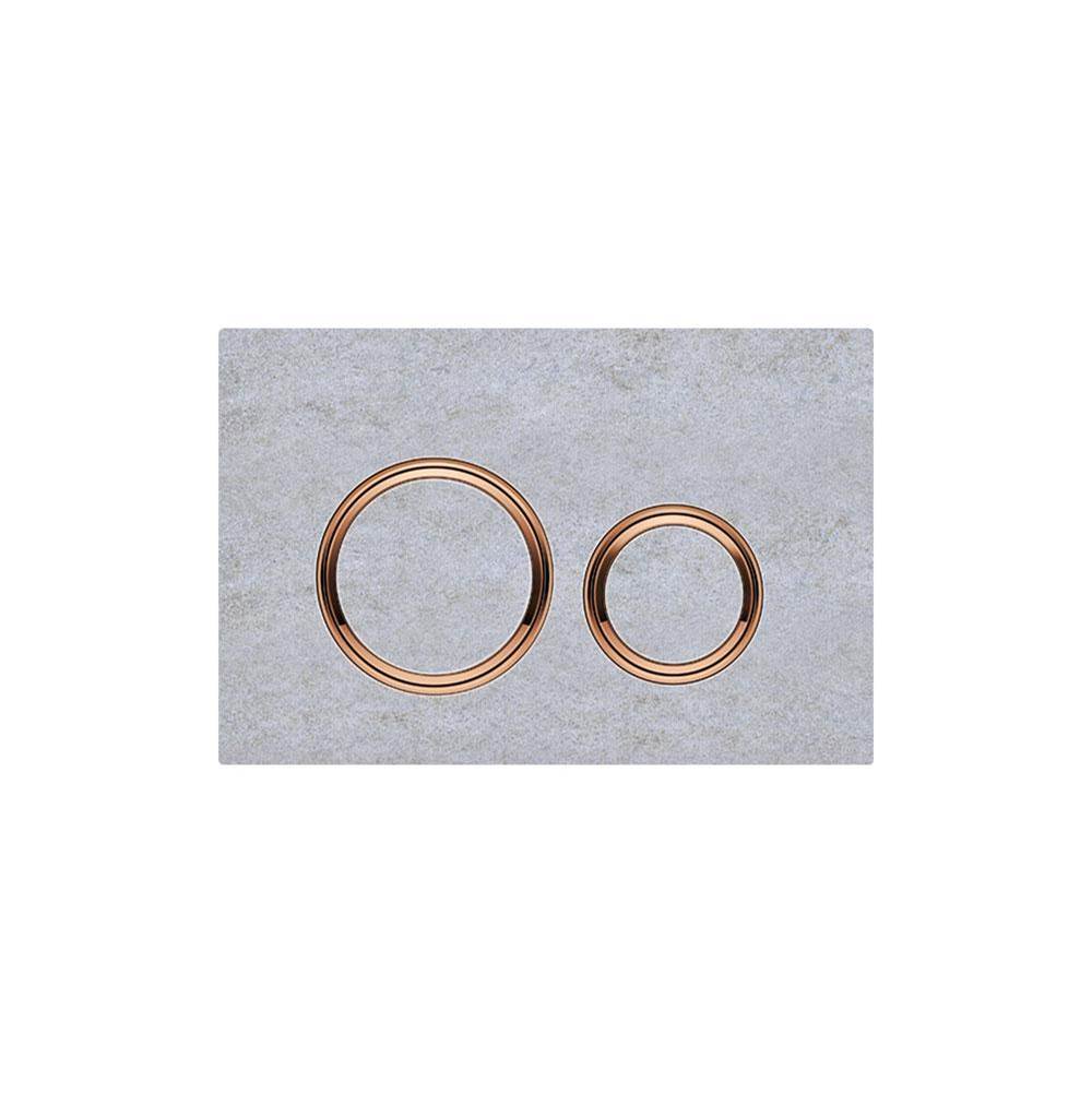 Geberit - Geberit actuator plate Sigma21 for dual flush, metal colour red gold: red gold, concrete look - Red Gold, Cover Concrete Look