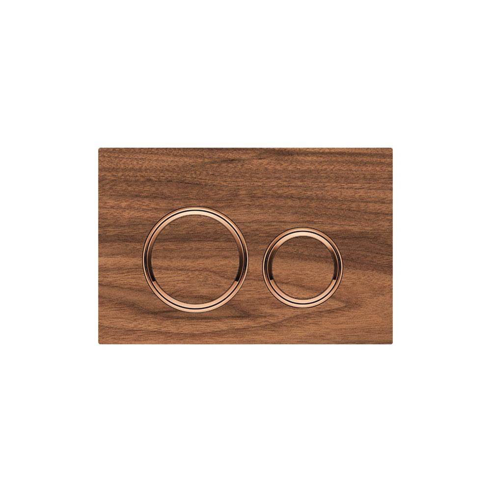 Geberit - Geberit actuator plate Sigma21 for dual flush, metal colour red gold: red gold, black walnut - Red Gold, Black Walnut