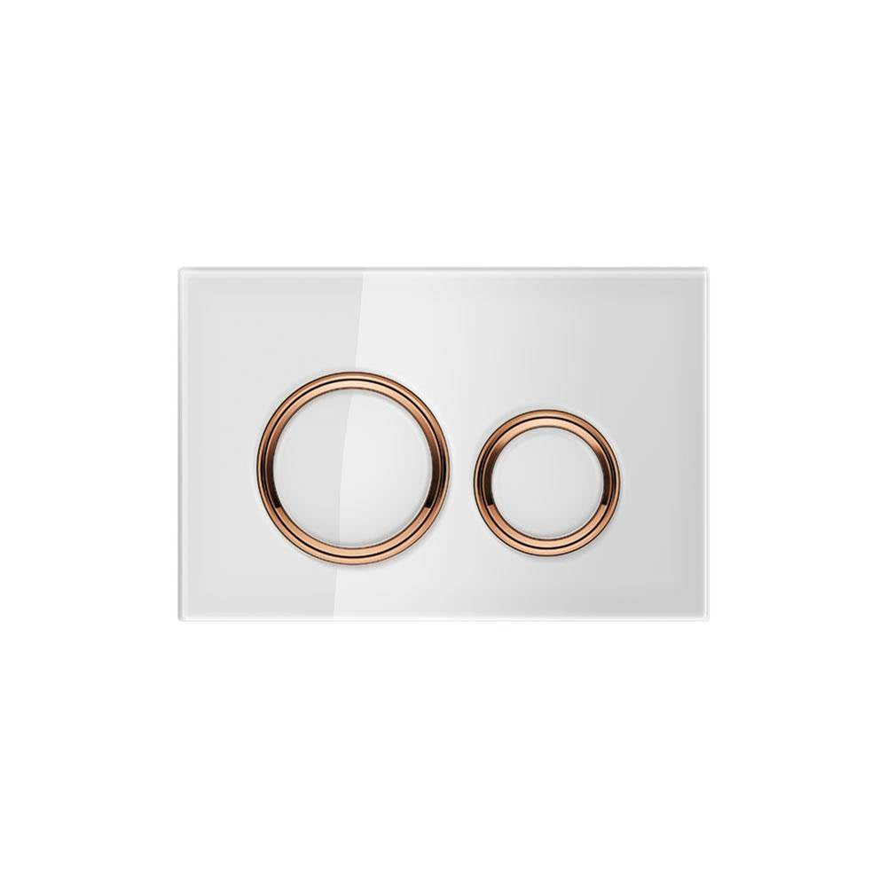 Geberit - Geberit actuator plate Sigma21 for dual flush, metal colour red gold: red gold, white - Red Gold, Cover White