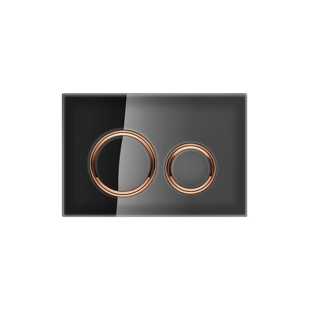 Geberit - Geberit actuator plate Sigma21 for dual flush, metal colour red gold: red gold, black - Red Gold, Cover Black