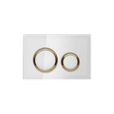 Geberit - Geberit actuator plate Sigma21 for dual flush, metal colour brass: brass, white - Brass, Cover White