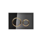 Geberit - Geberit actuator plate Sigma21 for dual flush, metal colour brass: brass, black - Brass, Cover Black