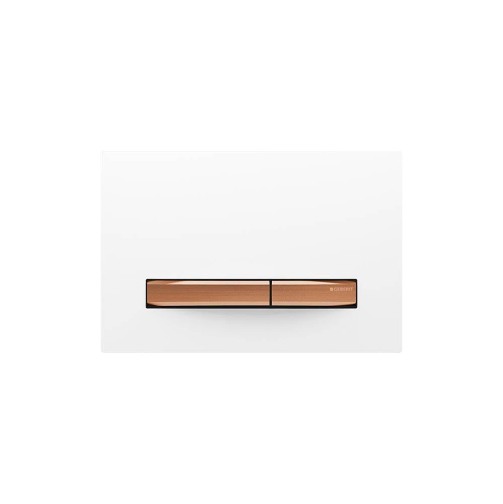 Geberit - Geberit actuator plate Sigma50 for dual flush, metal colour red gold: red gold, white - Red Gold, White