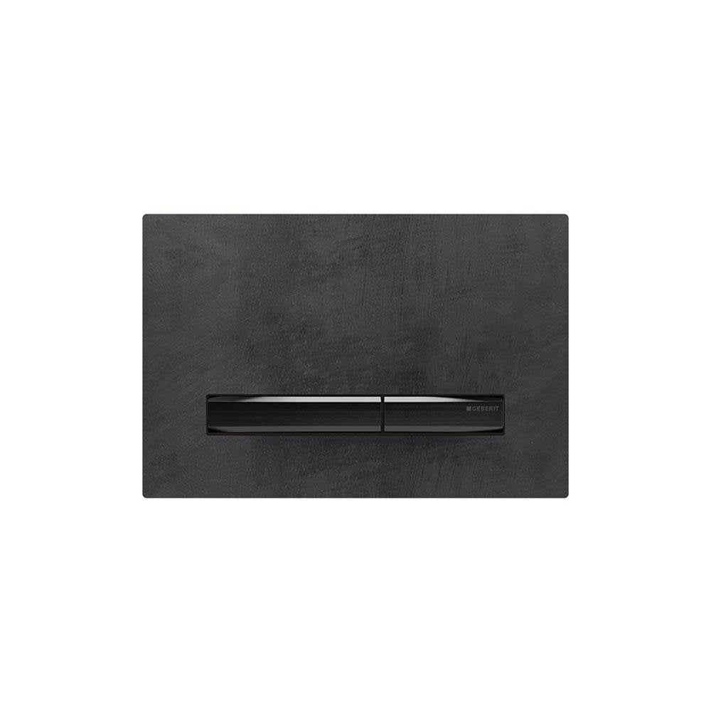 Geberit - Geberit actuator plate Sigma50 for dual flush, metal colour black chrome: black chrome, Mustang slate - Black Chrome, Mustang Slate