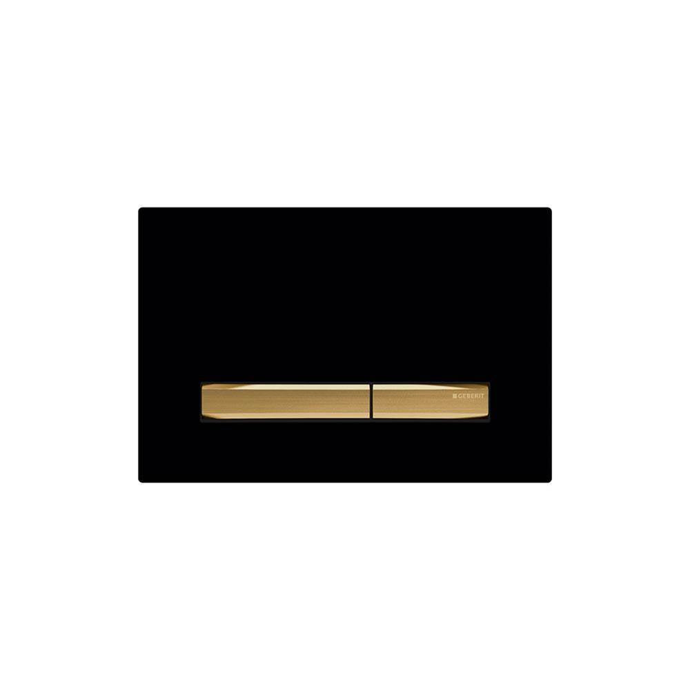 Geberit - Geberit actuator plate Sigma50 for dual flush, metal colour brass: brass, black - Brass, Black
