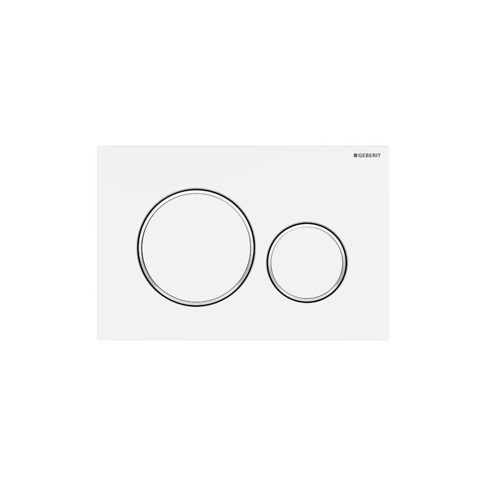 Geberit - Geberit actuator plate Sigma20 for dual flush: white matt coated, easy-to-clean coated, white - White Matt Coated, White