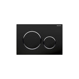 Geberit - Geberit actuator plate Sigma20 for dual flush: black matt coated, easy-to-clean coated, bright chrome-plated