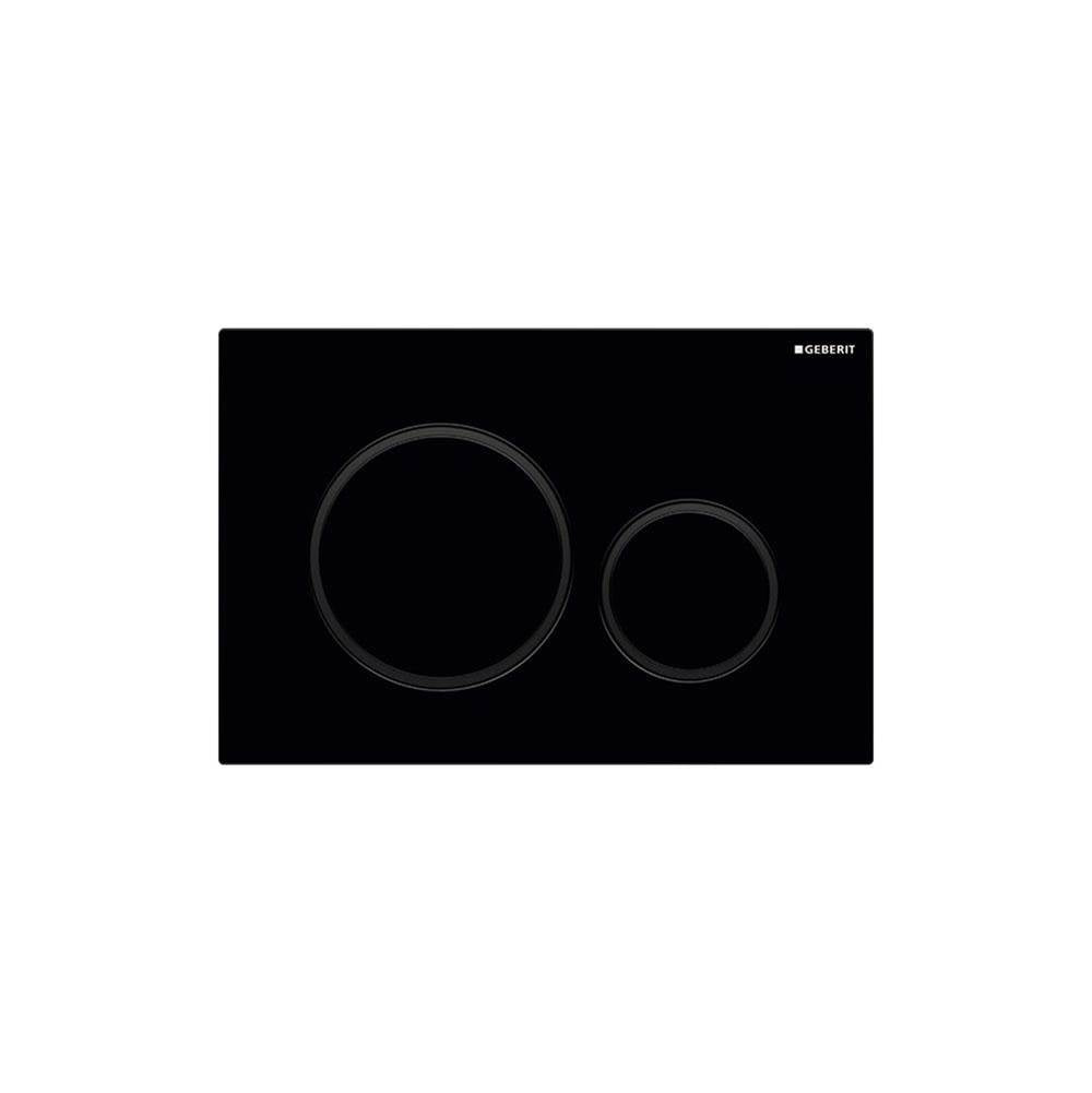 Geberit - Geberit actuator plate Sigma20 for dual flush: black, matt black - Black, Design Rings: Matt Black