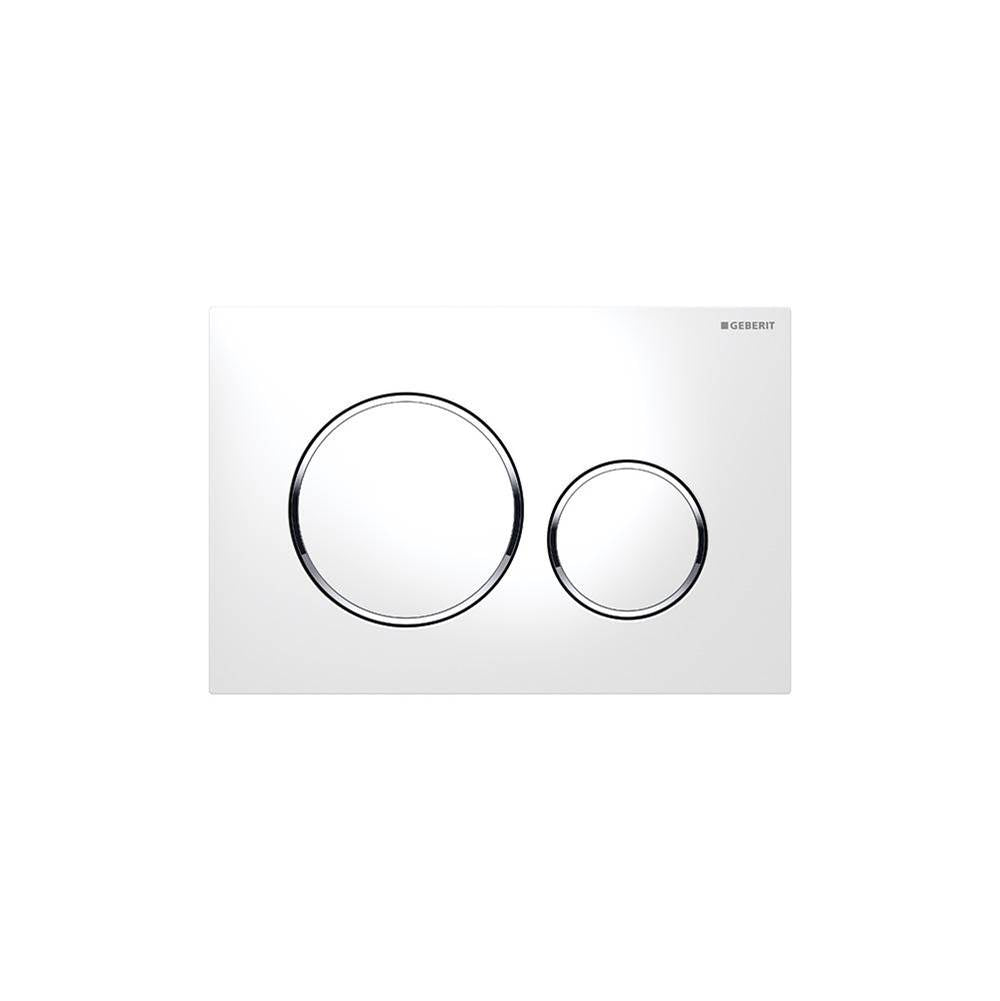 Geberit - Geberit actuator plate Sigma20 for dual flush: white matt coated, easy-to-clean coated, bright chrome-plated