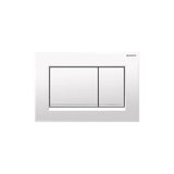 Geberit - Geberit actuator plate Sigma30 for dual flush: white, matt white - White, Design Stripes: Matt White