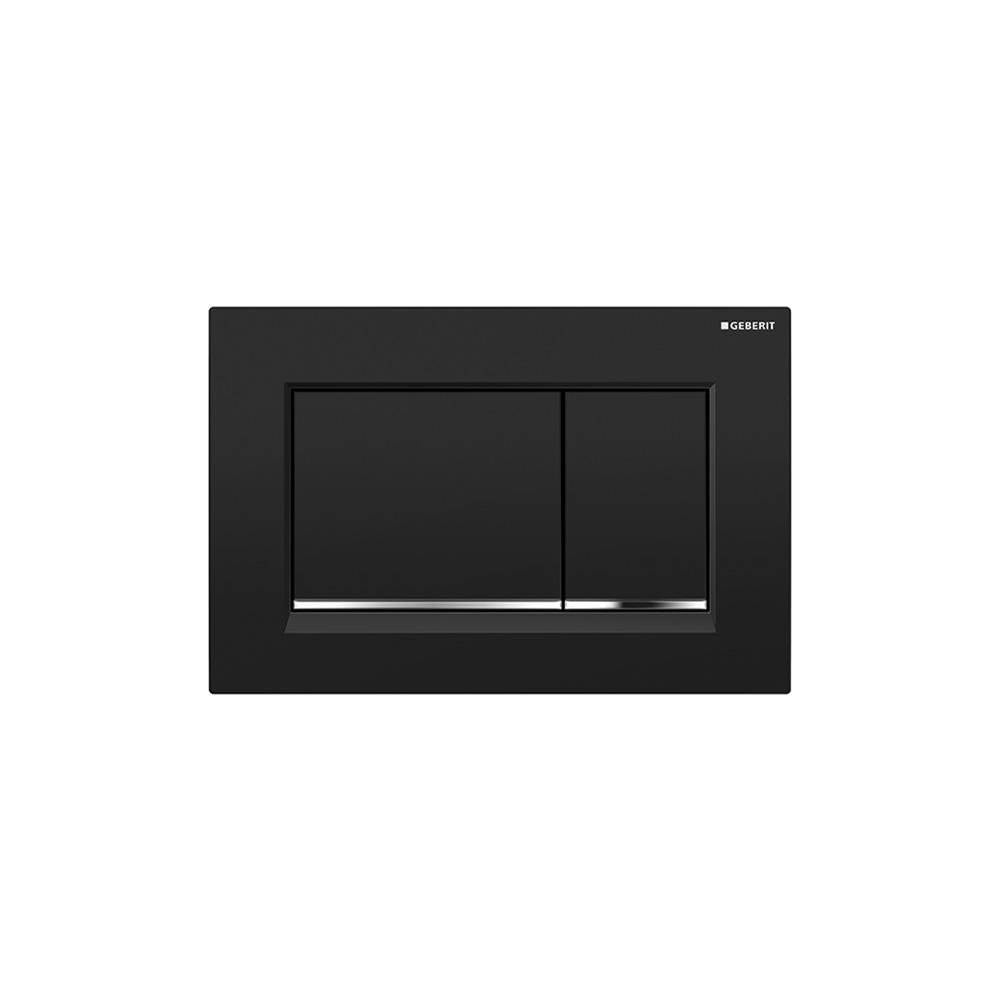 Geberit - Geberit actuator plate Sigma30 for dual flush: black matt coated, easy-to-clean coated, bright chrome-plated