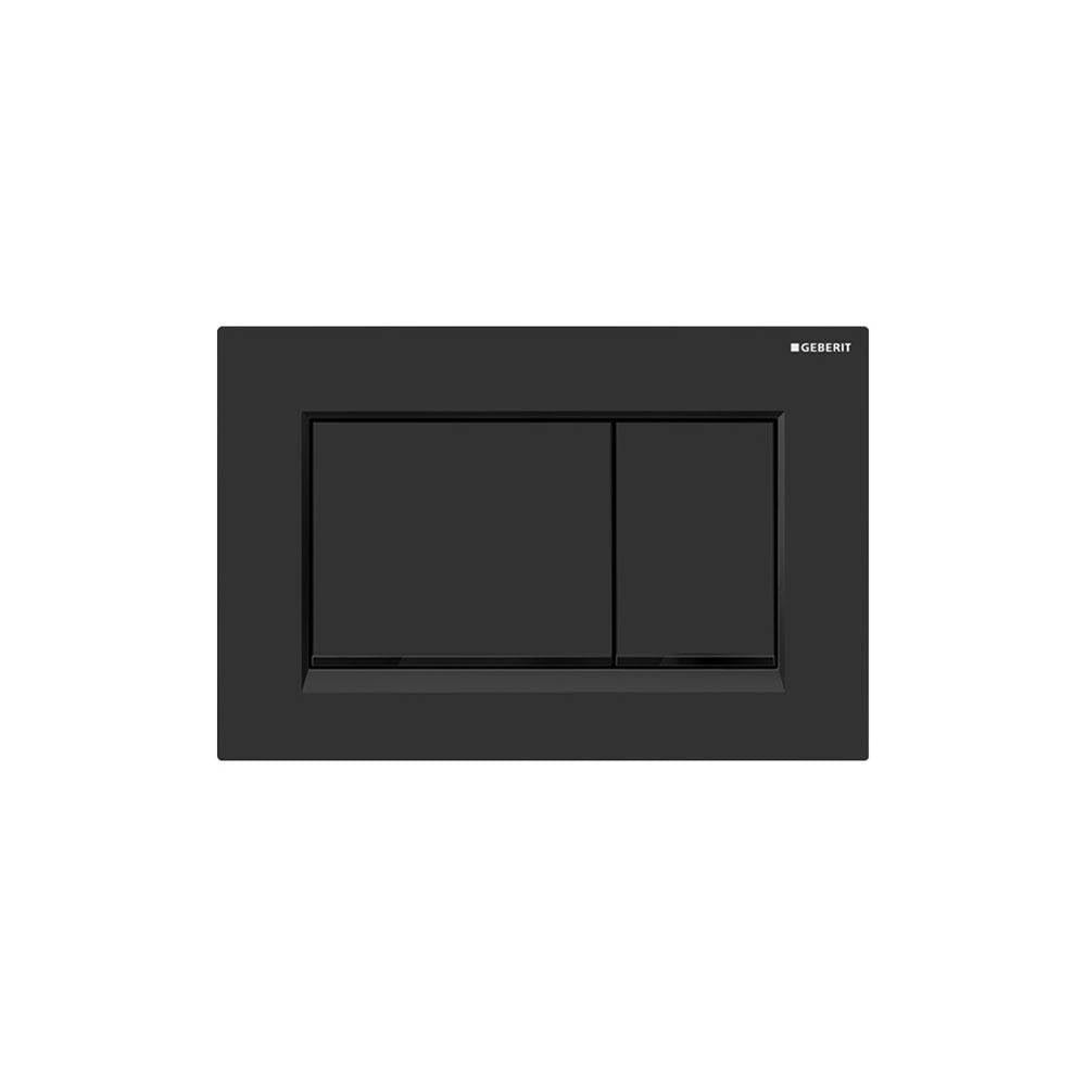 Geberit - Geberit actuator plate Sigma30 for dual flush: black matt coated, easy-to-clean coated, black - Black Matt Coated, Black