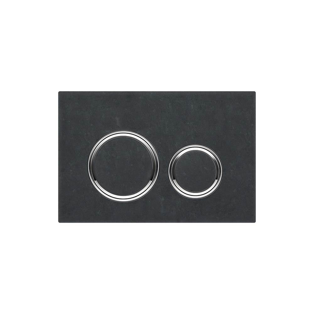 Geberit - Geberit actuator plate Sigma21 for dual flush: Mustang slate, bright chrome-plated