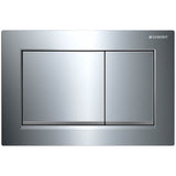 Geberit - Geberit actuator plate Omega30 for dual flush: bright chrome / matt chrome / bright chrome - Chrome