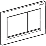 Omega30 Actuator Plate For Dual Flush White Matte Coated, Easy- To-Clean Coated, White