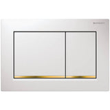 Geberit - Geberit actuator plate Omega30 for dual flush: white / gold-plated / white - Gold