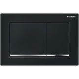 Geberit - Geberit actuator plate Omega30 for dual flush: black / bright chrome / black - Chrome